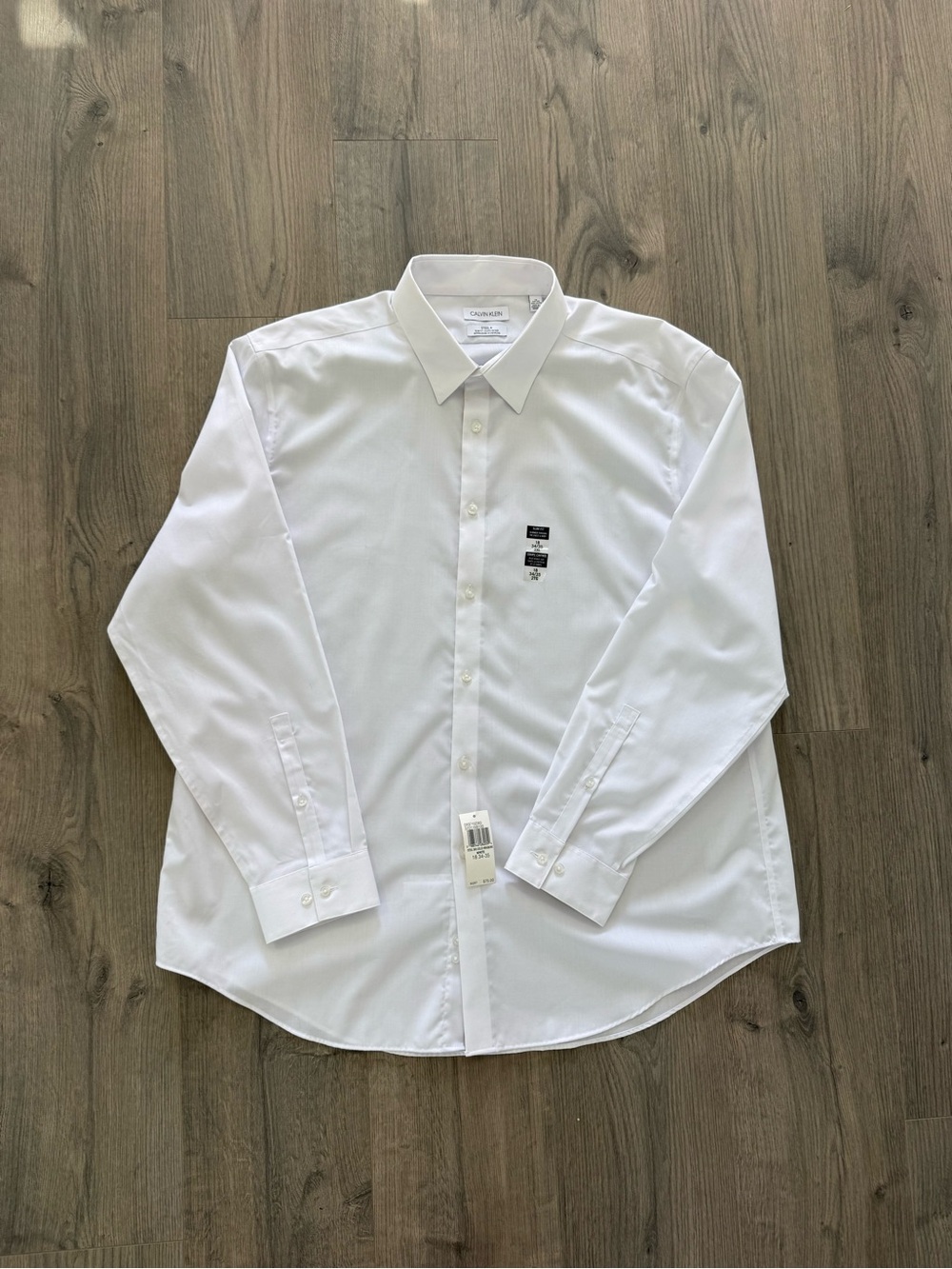 Calvin Klein White Long Sleeve Dress Shirt